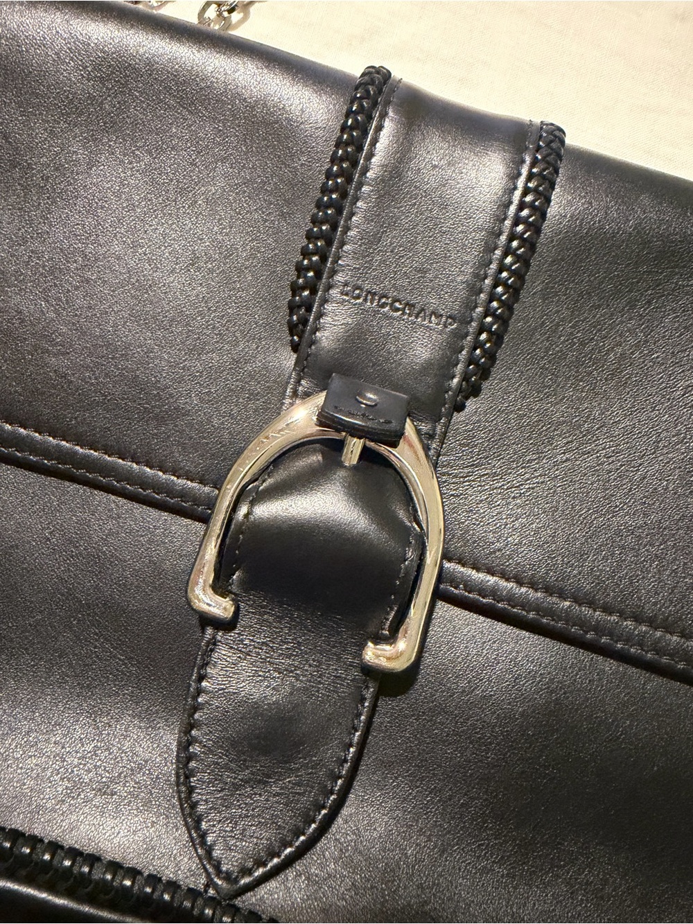 Longchamp Amazone Leather Crossbody Bag - Picture 7 of 13